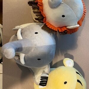 Plush Animal Trio - wall Mount heads